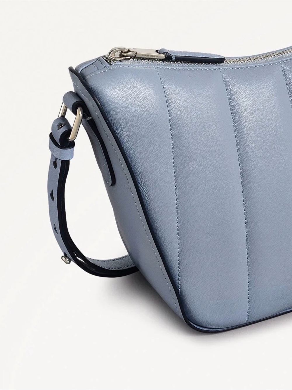 Radley London Oak Street in Light Blue Leather Small Crossbody Bag Quilted - Picture 6 of 8